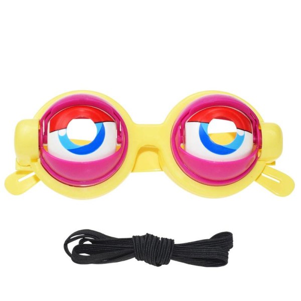 (Rose Yellow) Crazy Eyes - Funny Glasses, Creative Party Glasses, C