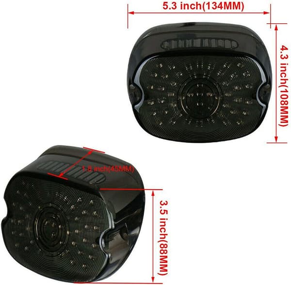 Lavprofil LED-bagbremselys til Harley Dyna Road King Glide Electra Universal LED-bremselys