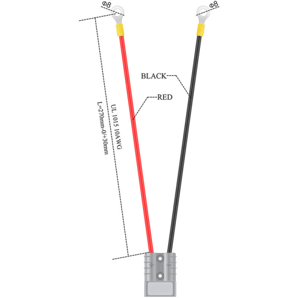 50A 600V strømstik med bipolært kabel (gaffeltrucklader 1)