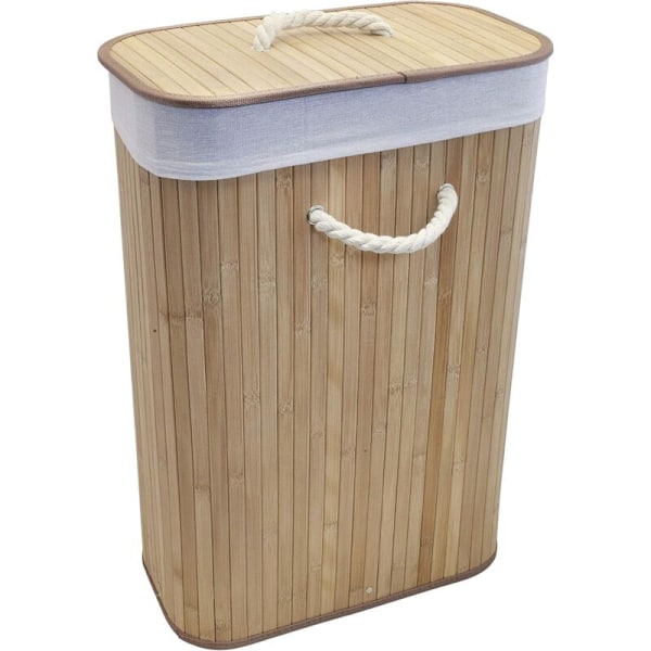 Vikbar rektangulär linnekorg 403060 (Natur)
