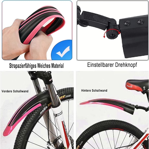 Universaali pyörän lokasuoja Säädettävä Paksu Leveä Lokasuojat Etu Taka Lokasuoja MTB Sarja Nopeus Pyörä Fixie Kaupunki Sora Kaupunki Pyörä 20-27 Tuuman Vanteet