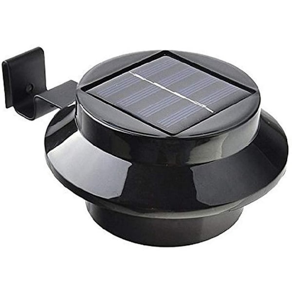 Solcellslampa - Svart skal räcke LED solcellslampa sänkljus utomhus regnsäker vägglampa staketlampa solcellsräcke takfotlampa