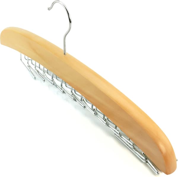 Enkelt træ 24 slips slips opbevaringsstativ, natur