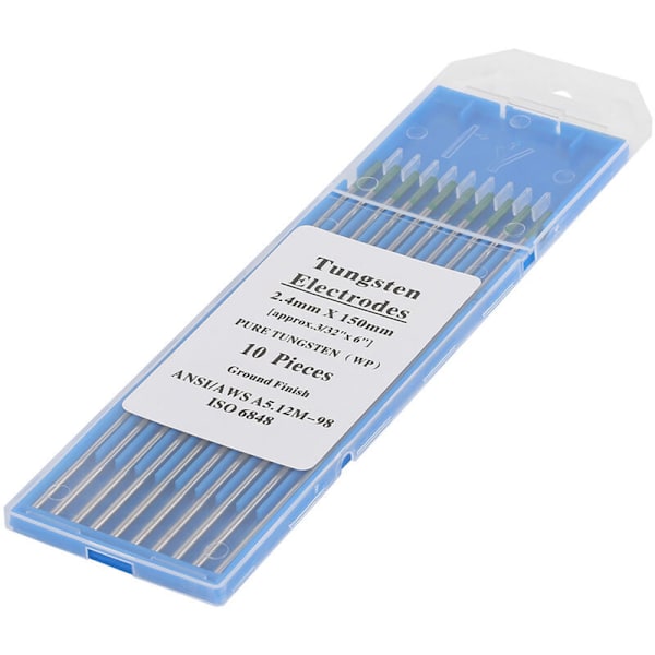 Volfram TIG Svetselektrod, (Grön, WP) Hög Konduktivitet Svetsning 10(2.4mm150mm)