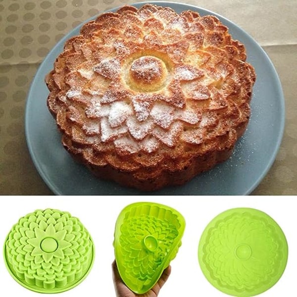 4 st Blomform - (slumpmässig färg) - Molds för tårta, paj