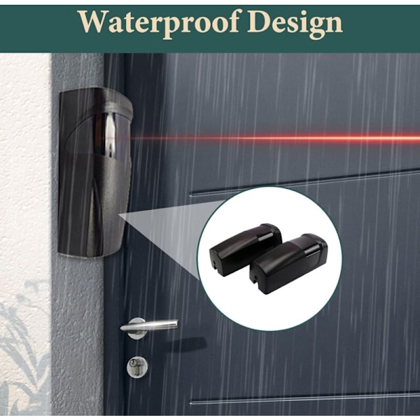 Par af fotoceller til porte, portceller, universelle 12V/24V AC/DC infrarøde fotoceller til automatiske porte og garager, udendørs sensor, kompatibel med alle