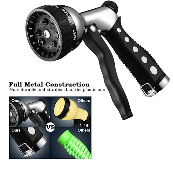 7-funksjons krommetall vannpistol