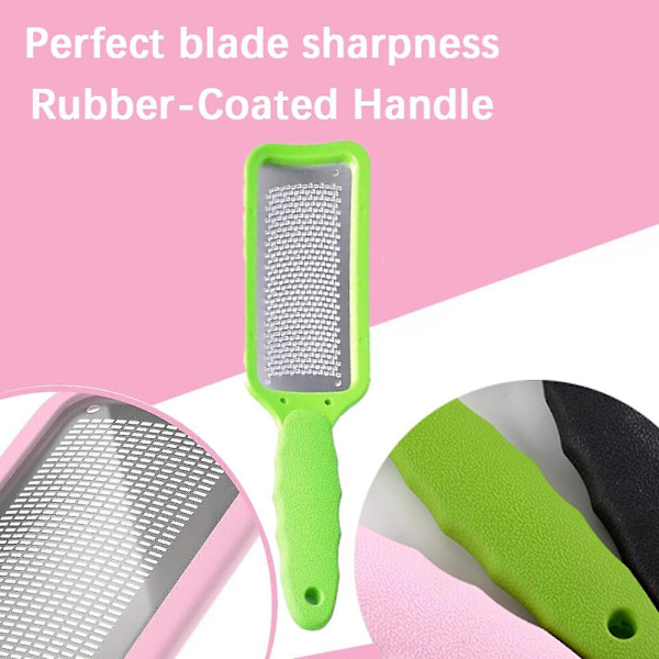 Fotfil Callus Remover, Premium fotrasp for å fjerne hard hud på både våte og tørre føtter（grønn）