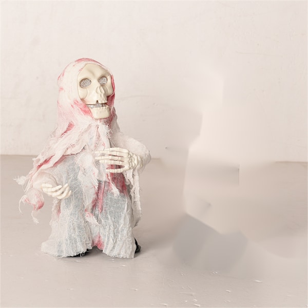 Halloween Elektriske Legetøj Horror Tricky Dansende Skelet Spøgelse Kan Gå og Svinge Glad Spøgelse Ornament Rekvisitter