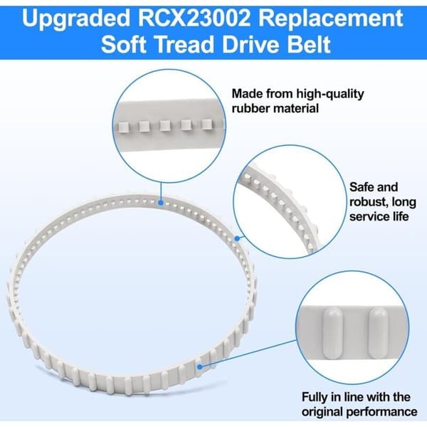 RCX23002 Aquavac Tiger Shark Gummidrivrem til Poolrenser (2 stk)