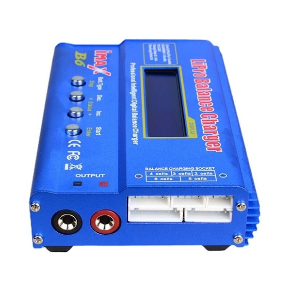Lipo oplader 80 W 6 A Professionel Balance Høj Effekt til Lipo/Li-ion/Life (1-6s), Nimh/Nicd (1-15s)