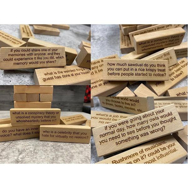 Jenga byggklossar leksak, parlöfte trä stapling leksak, lämplig för 21 år och äldre