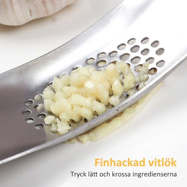 Vitlökspress i rostfritt stål