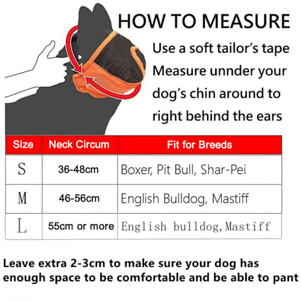 Hundekurv med kort snude, bulldogkurv, stop hund fra at bide, gø, tygge, justerbar, sort, l