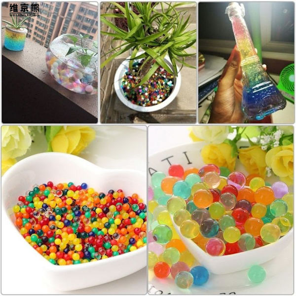 Vattenpärlor, 1000 Hydrogelpärlor Pärlor Rainbow Mix Gelpärlor är lämpliga för vasfyllmedel, bröllopsdekorationer, heminredning, växter