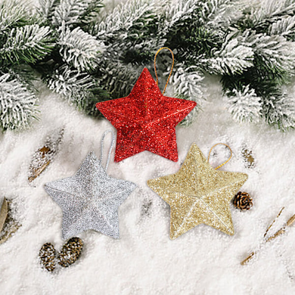 36 kpl Pentagrammi joulukuusen koristeita Mini joulukuusi Pentagrammi-riipus Ihastunut tähti tausta riipus Murale Sleeping Christmas