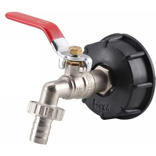 IBC 1000L adapter IBC tank adapter S60x6 Messing Havehane 1,27cm MAZUT rørforbindelse
