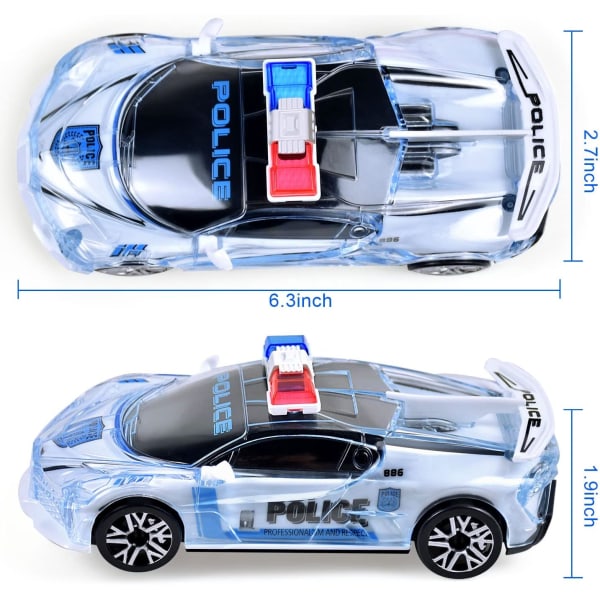 Poliisiautolelu valo- ja ääniautolelulahja pojille ja tytöille (poliisiauto)