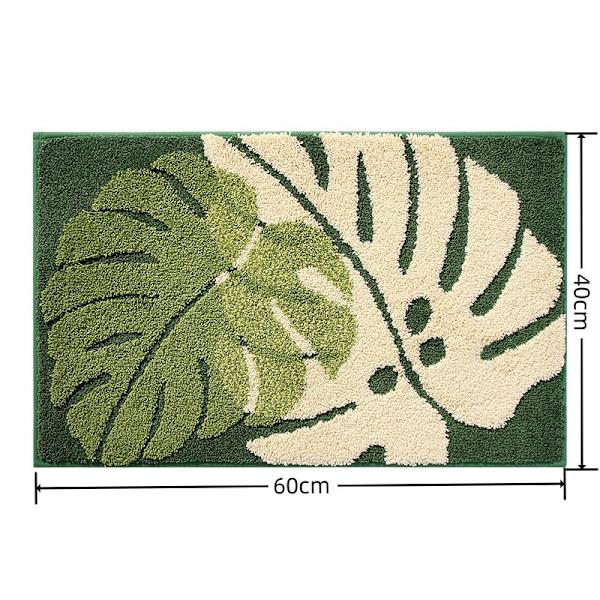 ins kevyt ylellinen lehti kasvi jacquard kylpyhuone liukumaton matto imukykyinen lattiamatto eteisen ovi matto liukumaton jalka matto makuuhuone matto