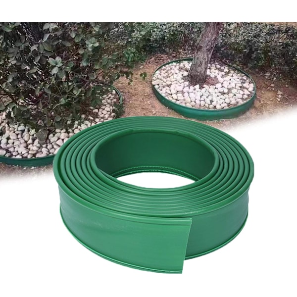 Flexibel Trädgårdskanter Plast Gräskanter för Planteringar, Stigen, Gräsmatta 1m Grön (10cm bred)