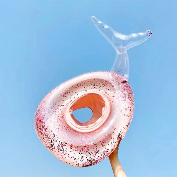 Ny Glitter Havfrue Hale Svømmering (Glitter Havfrue Hale Sæde Ring (1-5 År))