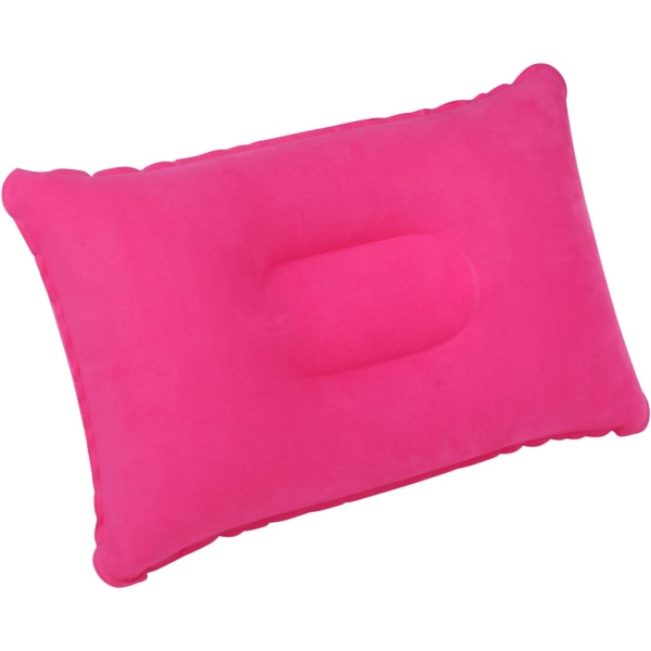 2 x Inflatable pillows (Pink) Soft inflatable pillows for camping and travel