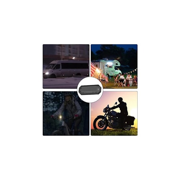 Autohälytin - Aurinkovaroitusvalo Helppo asentaa Punainen ja sininen Valo Moottoripyörän hälytin