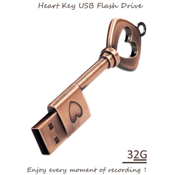 b Flash Drive, Retro Metal Key Shape USB Flash Drive Memory Stick