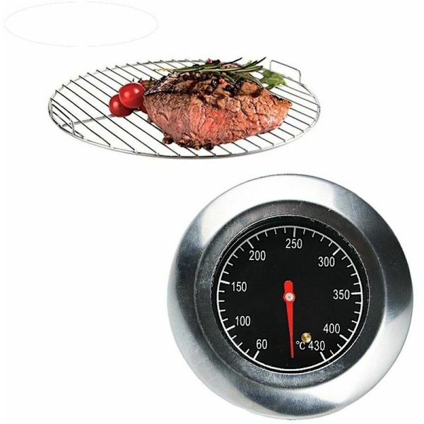 Termometer i rostfritt stål, metalltermometer, för grillning i rostfritt stål, (60 ° C -430 ° C)