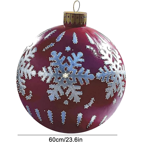 60cm gigantiske oppblåsbare julekuler - utendørsdekorasjon - store julekuler til bryllup, festival, hjemmedekor, hage, plen, hage, utendørs