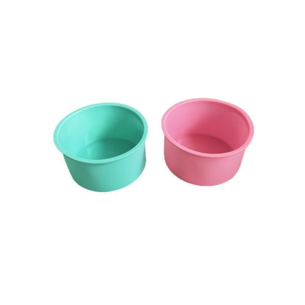 Silikone Mini Kageforme 4 Tommer Rund Bageform Non-Stick Silikone Bageform Bageform Genanvendelige Kageforme til Mini Kage Mousse Dessert, Pink,