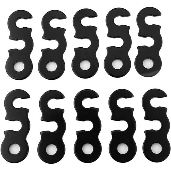 Reb Tensioner Cam (Sort), Aluminium Telt Guyline Runner Tensioner Telt Markise Reb Tilbehør Tre Øjne Åben Reb Spænde