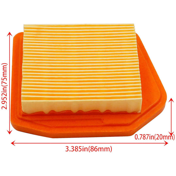 Ilmansuodatinsetti 3 kpl raivaussahoille ja pensasleikkureille Stihl 41471410300 FS240c FS260c FS360c FS410C FS460c FS460Rc