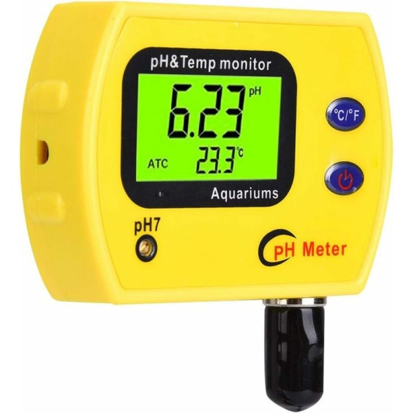 Vattenkvalitetsanalysator Vattenkvalitetsmonitor Bärbar pH-testare Hög noggrannhet PH-mätare Skärm (220V EU-adapter)