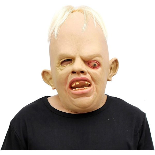 1 kpl Halloween-naamio naamiaiskoriste lateksinaamio vino silmäinen hirviönaamio cosplay Halloween-juhlanaamio juhlapuku lateksi ihmispään naamio