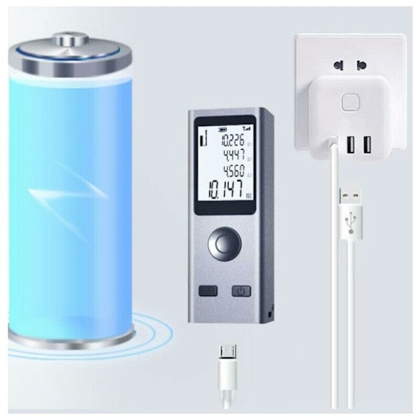 Smart, intelligent laser, 30m laser, mini USB digital oppladbar Laser Fjernkontroll meter fjernkontroll meter