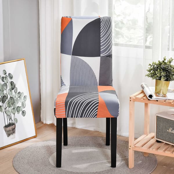Universell all-inclusive elastisk tyg matstolsskydd, matsal fläckbeständig stolsöverdrag