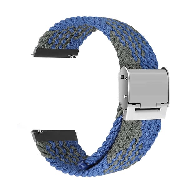 Justerbart nylonflätad spänne smart armband 22mm integrerad justering (A3)(A3) lämplig för Garmin Huawei Samsung