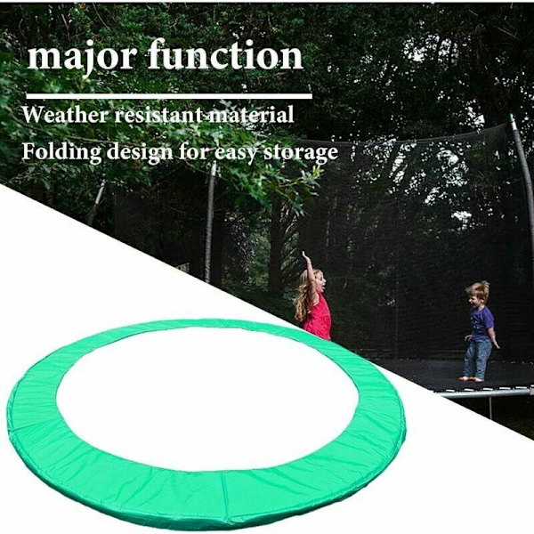 Trampoline kantbeskyttelse trampoline fjær sidebeskyttelsesdeksel ø306cm - Grønn