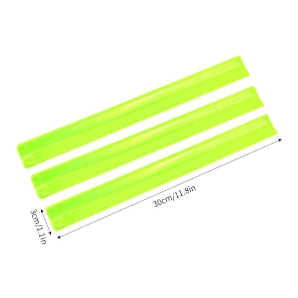20 stk. 30 cm Reflekterende Armbånd Høy Synlighet Sikkerhetsarmbånd Ankel Håndleddsbånd Reflekterende Snap On Armbånd for Barn Voksne Sykling Løping Jogging