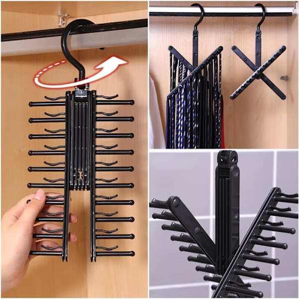 Porte slips, slipshängare, justerbar slipsdörr, slipsdörr justerbar i x, slipsdörr med halkfria tänger, för slipsar, bälten, halsdukar, accessoarer och m