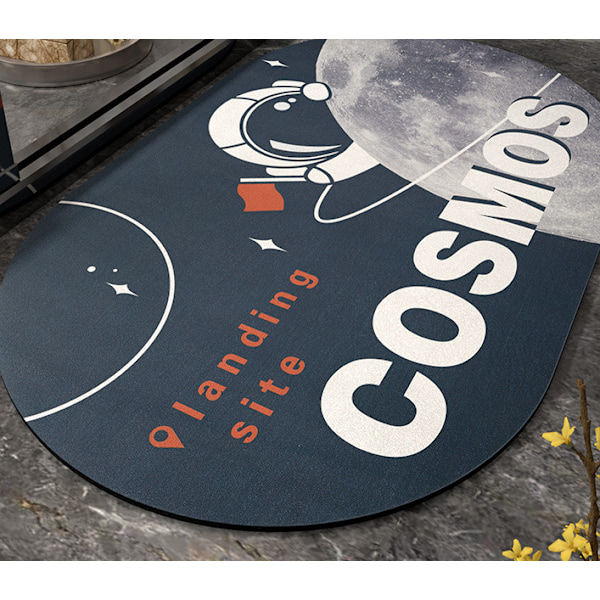 Bademåtte Absorberende Gulvmåtte til Badeværelsesdør Oval Landing Point 50*80cm
