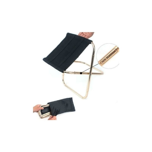 Fällbara campingstolar, bärbara hopfällbara utomhusstolar för fiske, grillning, vandring, massivt aluminiumnylon vikt (25X 23 X 27 cm)