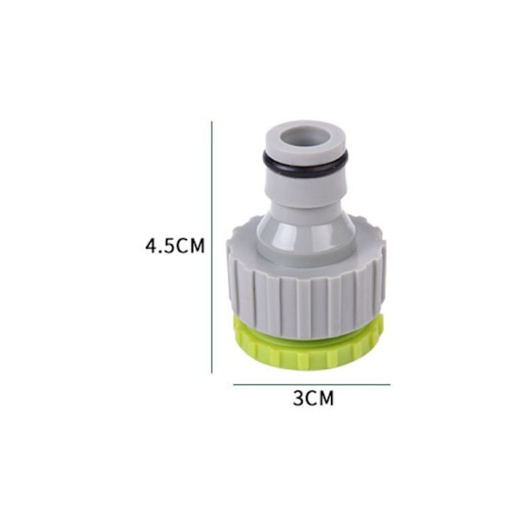 2-i-1 Hane tilslutning 4 stk, 1/2\" og 3/4\" Havehane konnektor Hane fitting, Rørform til havevanding