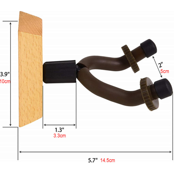 1 stk ukulele elektrisk guitarophæng folk bas træ massivt træ væg elektrisk guitar krog
