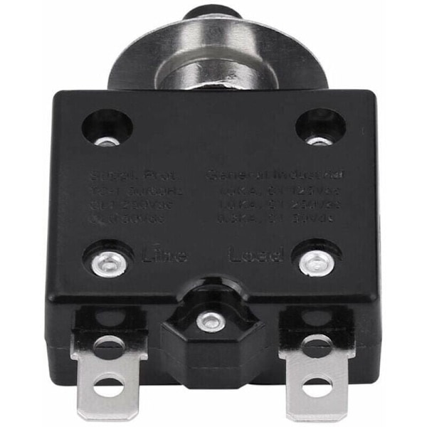 10A strømafbryder termisk kontakt til valgfri nulstilling, 125-250V AC 50V DC strømafbryder beskyttelsesknap mod strømoverbelastninger