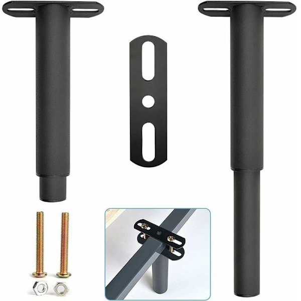 Justerbare, uttrekkbare og robuste sengeben for sengeramme, metallstøtteben, egnet for skap, sofa, seng, reservedeler 17,8 cm til 33 cm