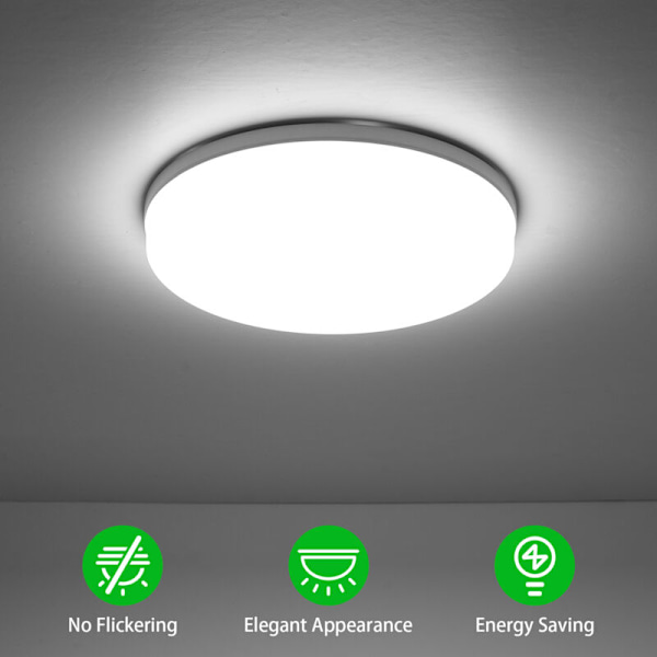 LED Taklampe 48 W for kjøkken, soverom, korridor (hvitt lys 6500-7000 k)