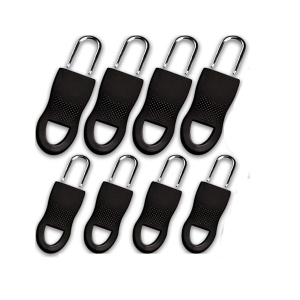 INF Dragkedja-dragare för löpare 8-pack Svart