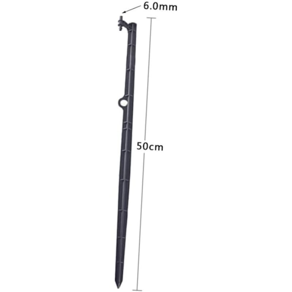 20 Stycken Tillbehör Verktyg Piqueture Insertion Insertion Insertion Slang Bevattningstillbehör Gout Picet Nytt Material Vändkolv, 0.650cm, Svart